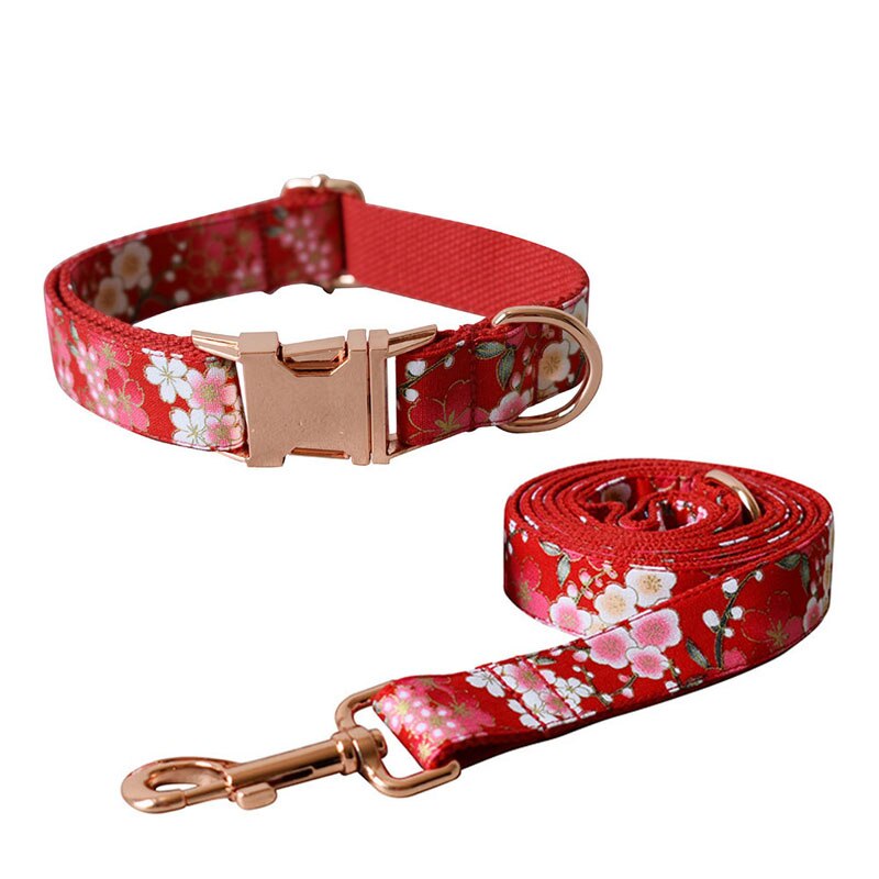 'Flowers' Bowtie, Collar & Lead set