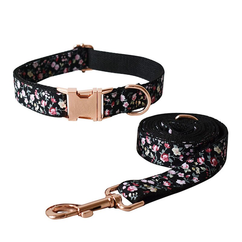 'Flowers' Bowtie, Collar & Lead set