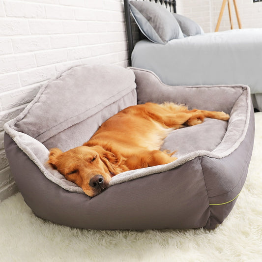 Lux Grey Dog Bed