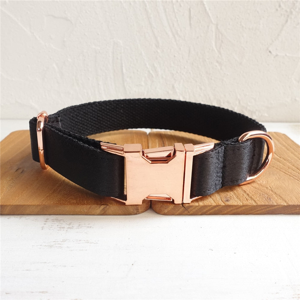 'Black & Rose' Collar and Lead