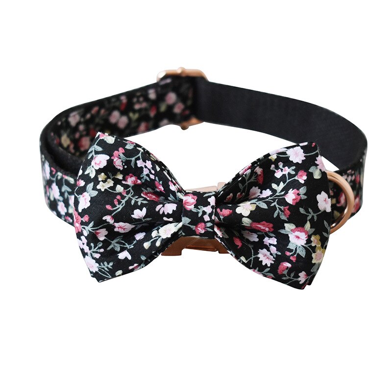 'Flowers' Bowtie, Collar & Lead set