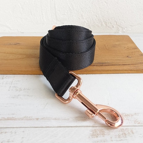 'Black & Rose' Collar and Lead