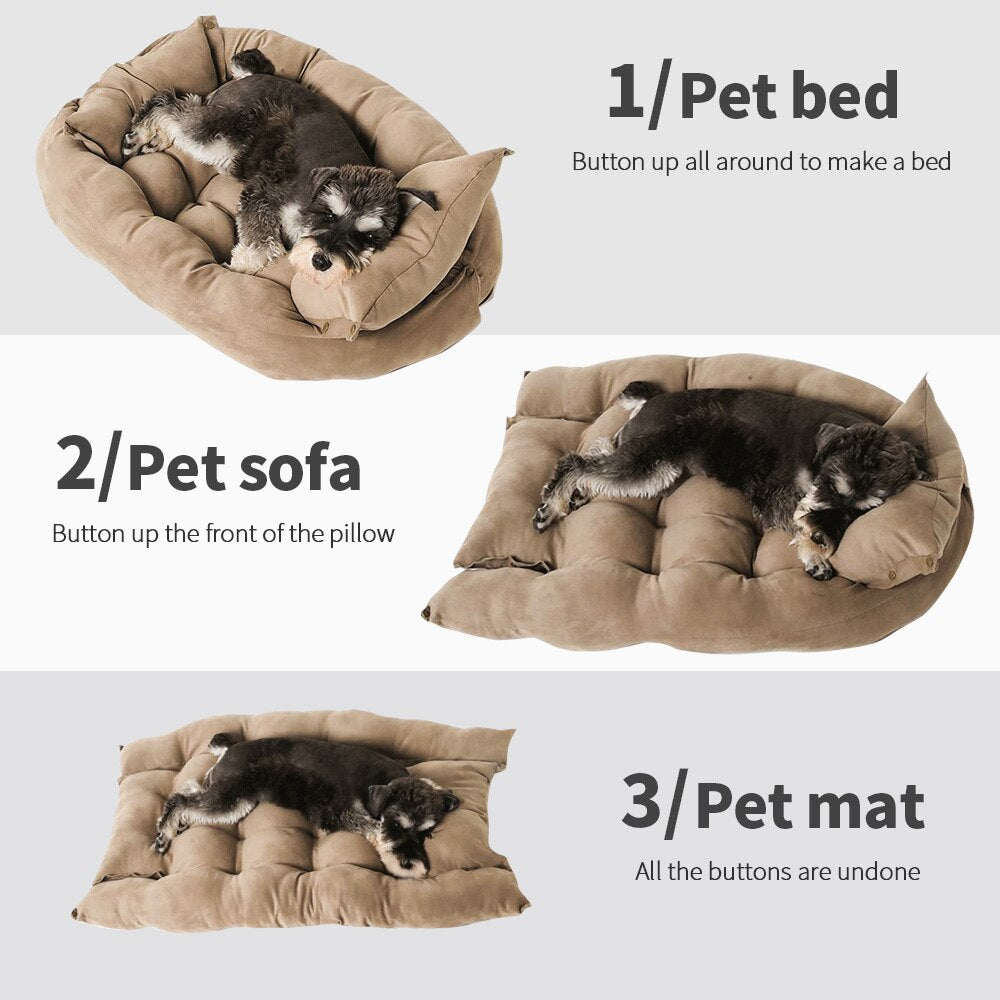 3 IN 1 Premium Dog Bed/Sofa/Mat