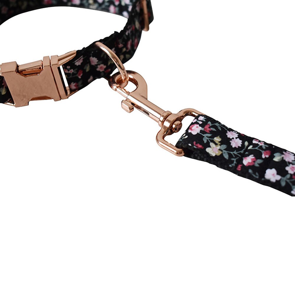 'Flowers' Bowtie, Collar & Lead set