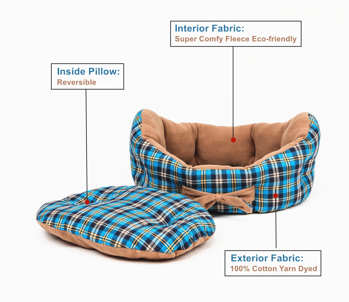 Tartan Dog Cradle Bed