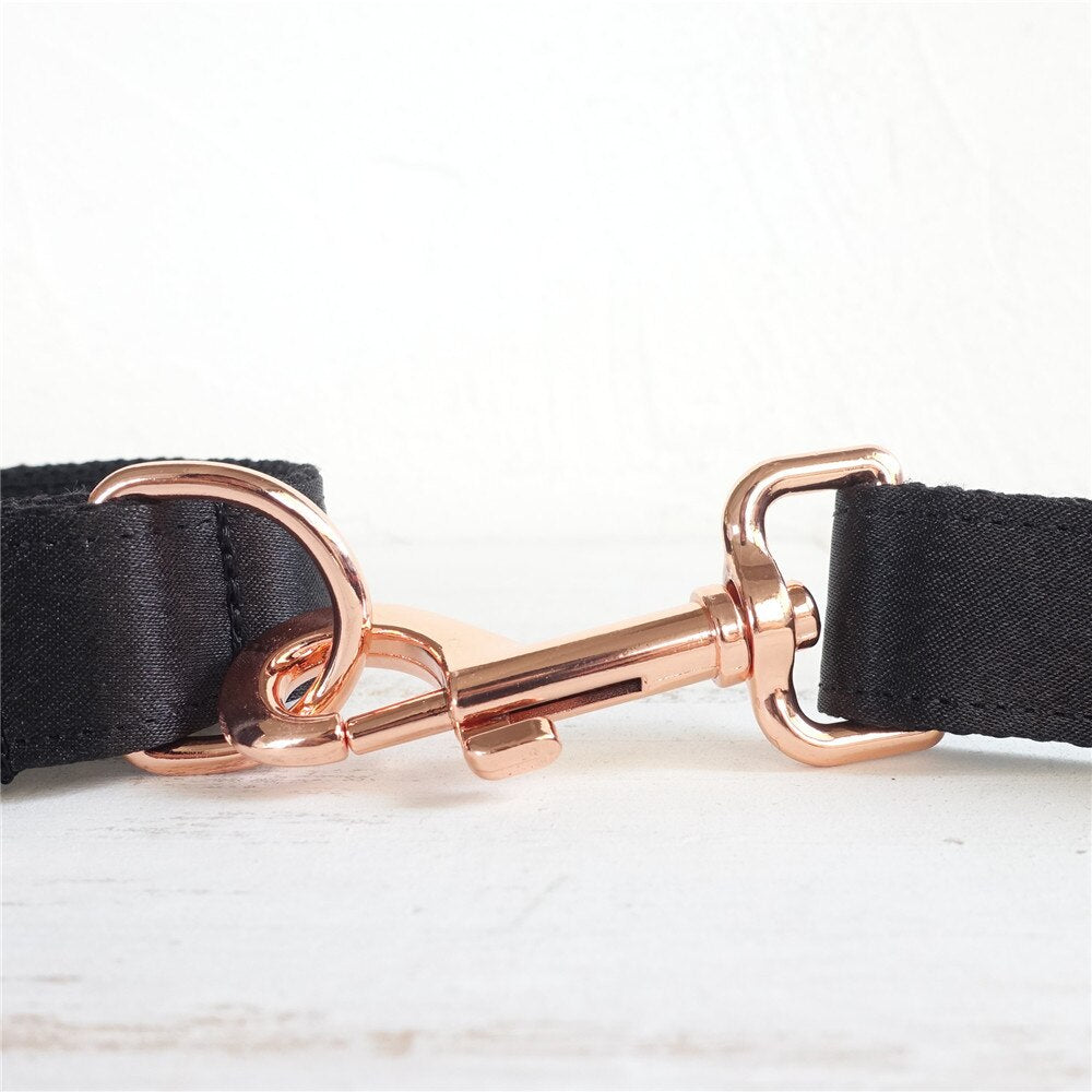 'Black & Rose' Collar and Lead