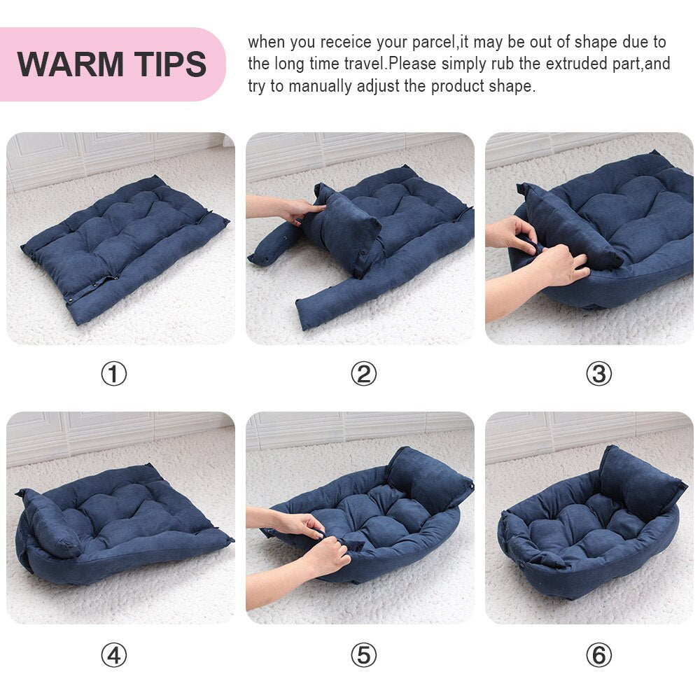 3 IN 1 Premium Dog Bed/Sofa/Mat