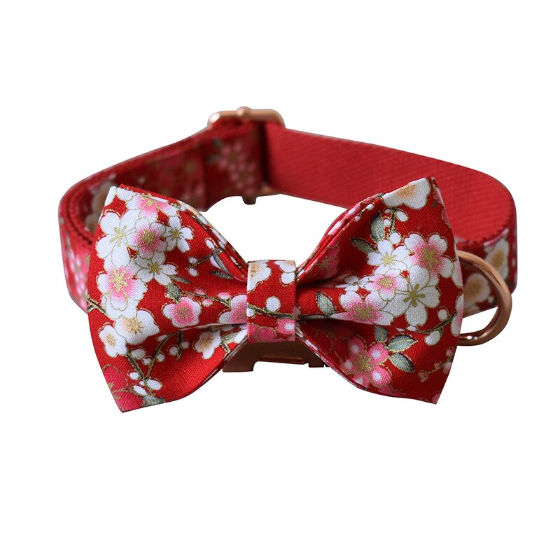 'Flowers' Bowtie, Collar & Lead set