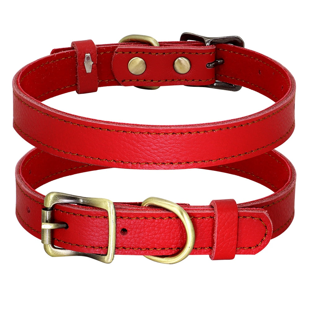 Real Leather Dog Collar