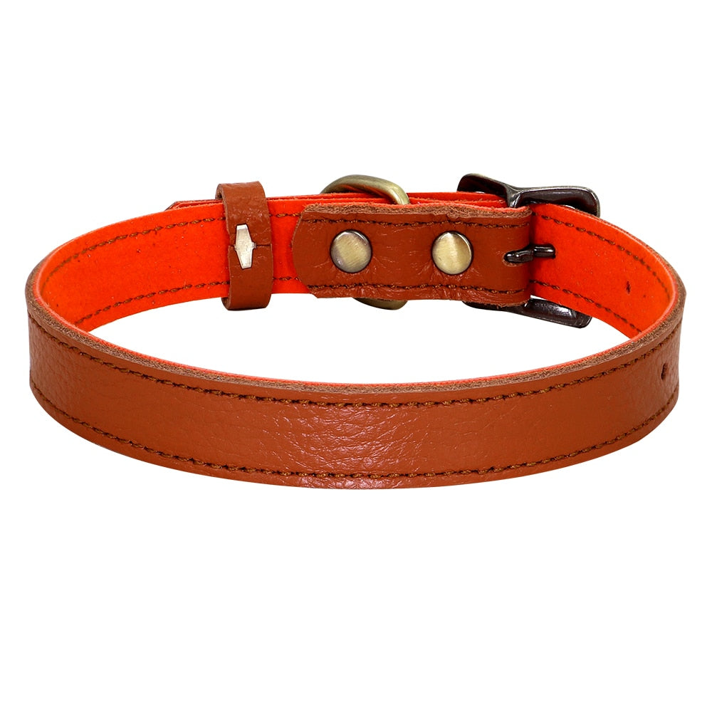 Real Leather Dog Collar