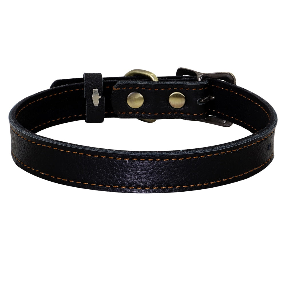 Real Leather Dog Collar